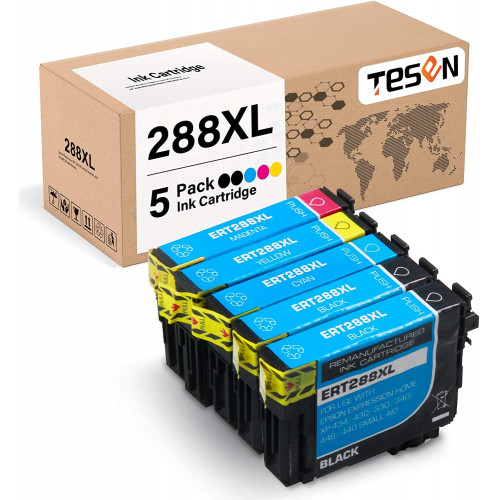 Epson 288XL Remanufactured Ink Cartridges 5 Pack